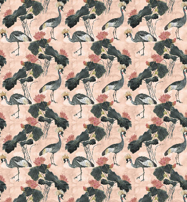 Store enrouleur Héron sur fond rose