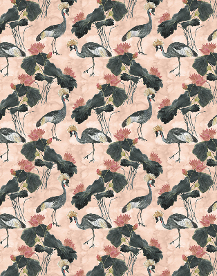 Store enrouleur Héron sur fond rose