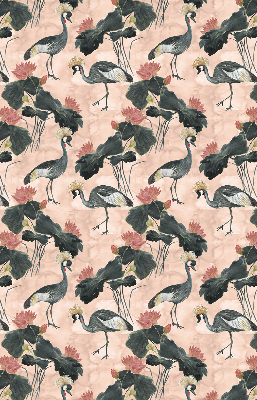 Store enrouleur Héron sur fond rose