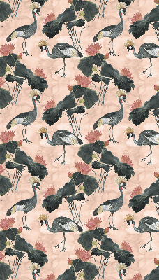 Store enrouleur Héron sur fond rose