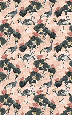 Store enrouleur Héron sur fond rose