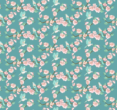 Store enrouleur Des oiseaux parmi les branches