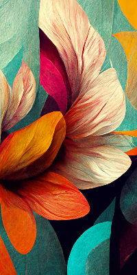 Store intérieur Fleurs dans l'abstraction