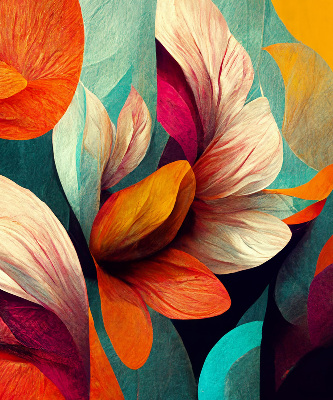 Store intérieur Fleurs dans l'abstraction