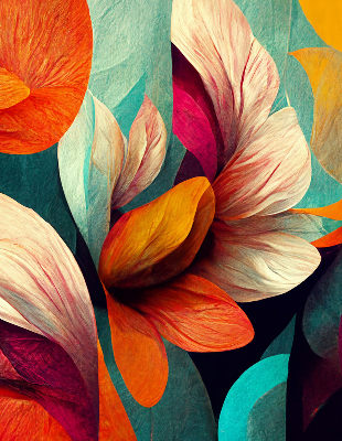 Store intérieur Fleurs dans l'abstraction