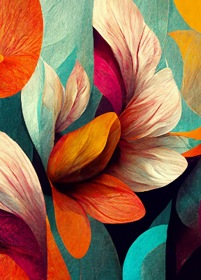 Store intérieur Fleurs dans l'abstraction