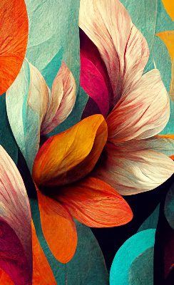 Store intérieur Fleurs dans l'abstraction