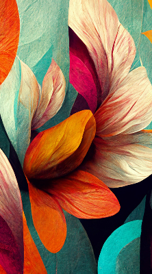 Store intérieur Fleurs dans l'abstraction