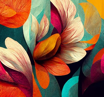 Store intérieur Fleurs dans l'abstraction