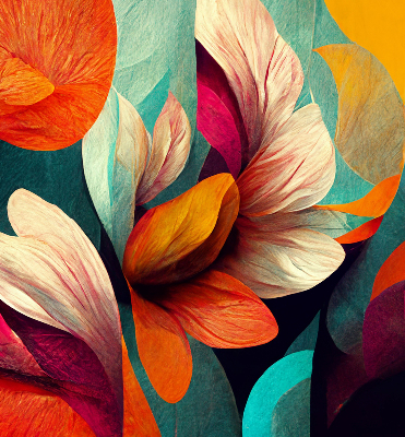 Store intérieur Fleurs dans l'abstraction