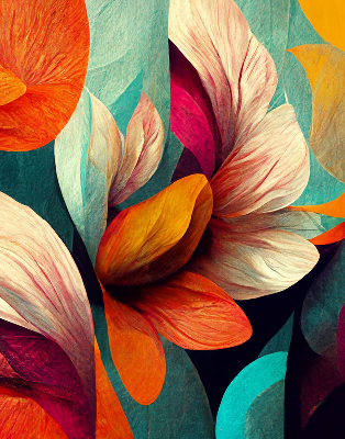 Store intérieur Fleurs dans l'abstraction