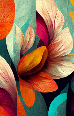 Store intérieur Fleurs dans l'abstraction