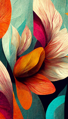 Store intérieur Fleurs dans l'abstraction