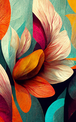 Store intérieur Fleurs dans l'abstraction