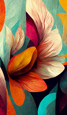 Store intérieur Fleurs dans l'abstraction