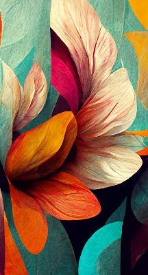 Store intérieur Fleurs dans l'abstraction