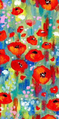 Store enrouleur Prairie de coquelicots