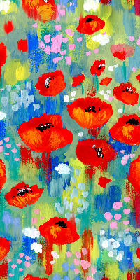 Store enrouleur Prairie de coquelicots