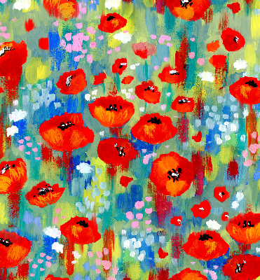 Store enrouleur Prairie de coquelicots