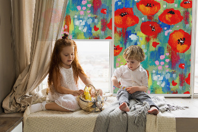 Store enrouleur Prairie de coquelicots