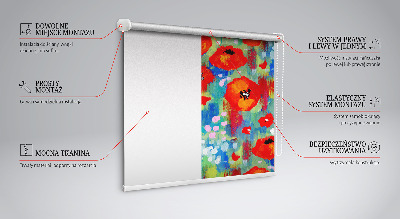 Store enrouleur Prairie de coquelicots