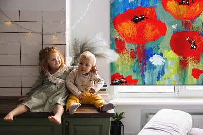 Store enrouleur Prairie de coquelicots