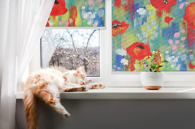 Store enrouleur Prairie de coquelicots