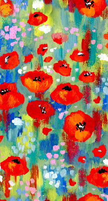 Store enrouleur Prairie de coquelicots