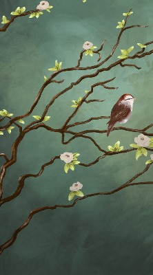 Store enrouleur Oiseaux sur une branche