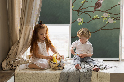 Store enrouleur Oiseaux sur une branche