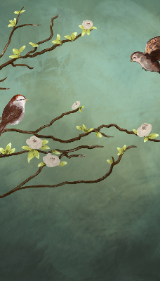 Store enrouleur Oiseaux sur une branche