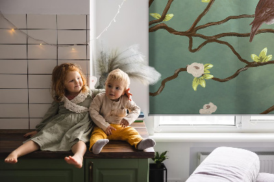 Store enrouleur Oiseaux sur une branche