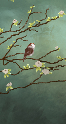 Store enrouleur Oiseaux sur une branche