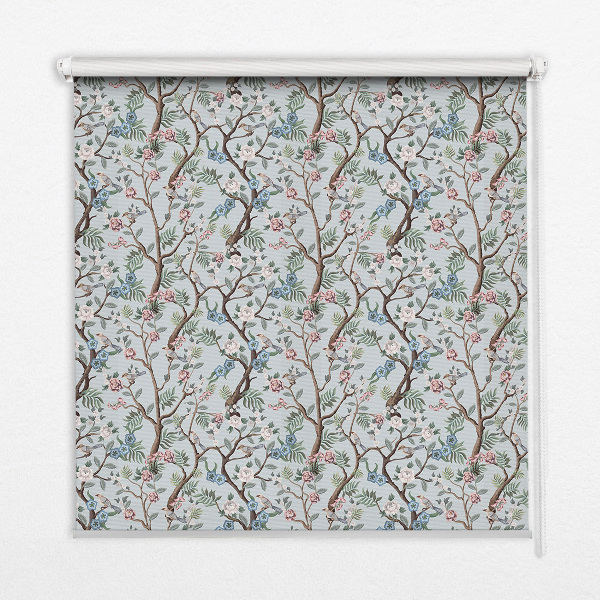 Store intérieur Fleurs de vigne sur fond clair