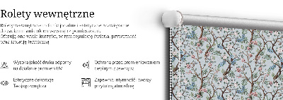 Store intérieur Fleurs de vigne sur fond clair