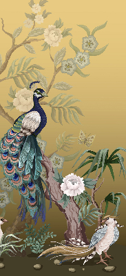 Store enrouleur Paon sur un arbre