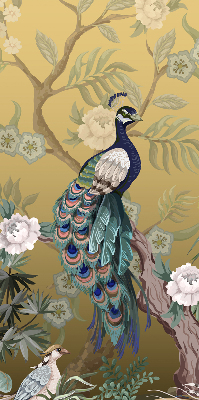 Store enrouleur Paon sur un arbre