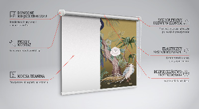 Store enrouleur Paon sur un arbre