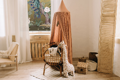 Store enrouleur Paon sur un arbre