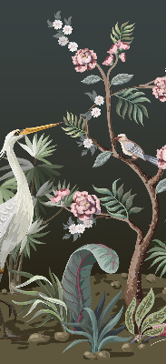 Store intérieur Oiseaux près de l'arbre