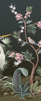 Store intérieur Oiseaux près de l'arbre