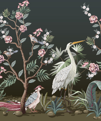 Store intérieur Oiseaux près de l'arbre