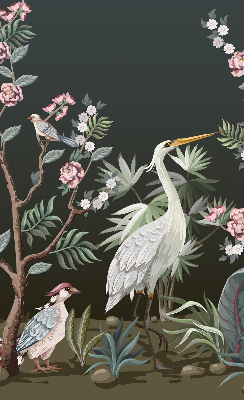 Store intérieur Oiseaux près de l'arbre