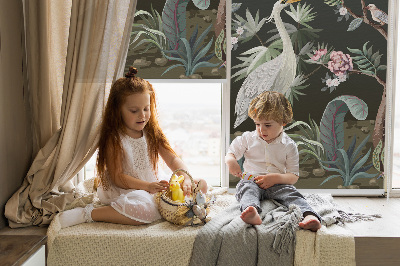 Store intérieur Oiseaux près de l'arbre