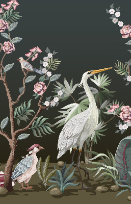 Store intérieur Oiseaux près de l'arbre