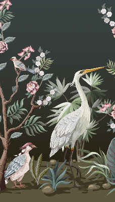 Store intérieur Oiseaux près de l'arbre