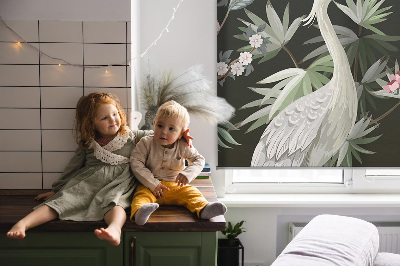 Store intérieur Oiseaux près de l'arbre