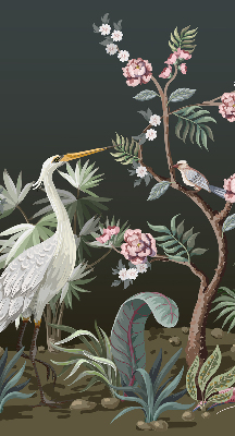 Store intérieur Oiseaux près de l'arbre