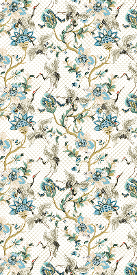 Store intérieur Fleurs et oiseaux