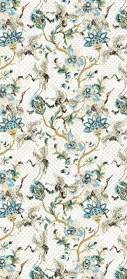 Store intérieur Fleurs et oiseaux